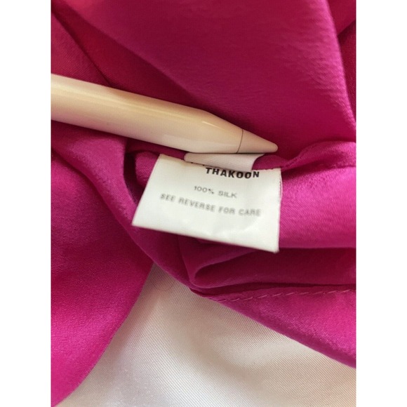 THAKOON SILK SLEEVELESS DRESS SIZE 10 Pink Loose Twirl Sun Summer - Picture 9 of 14